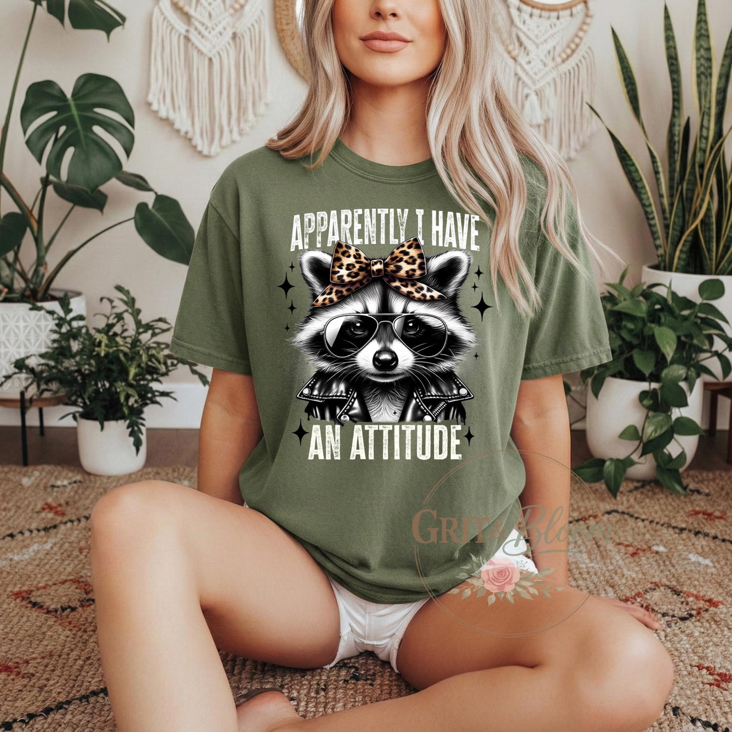 Sarcastic Raccoon Attitude Tee | Funny Sassy Animal Graphic Shirt