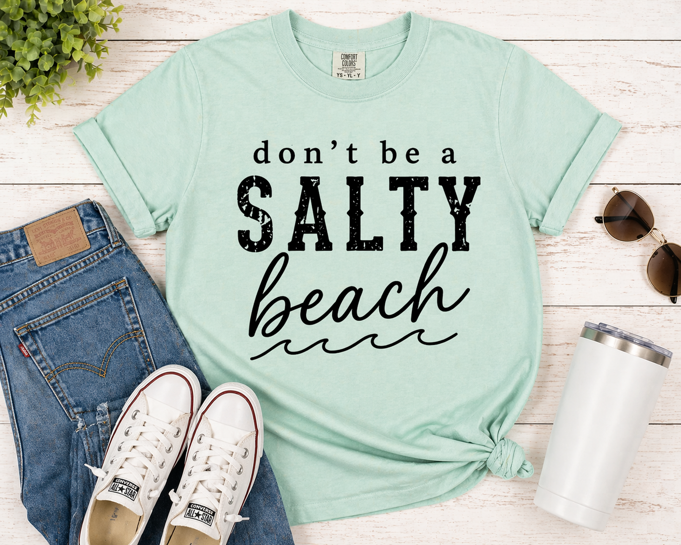 Don’t Be Salty Beach Tee – Summer Graphic Shirt
