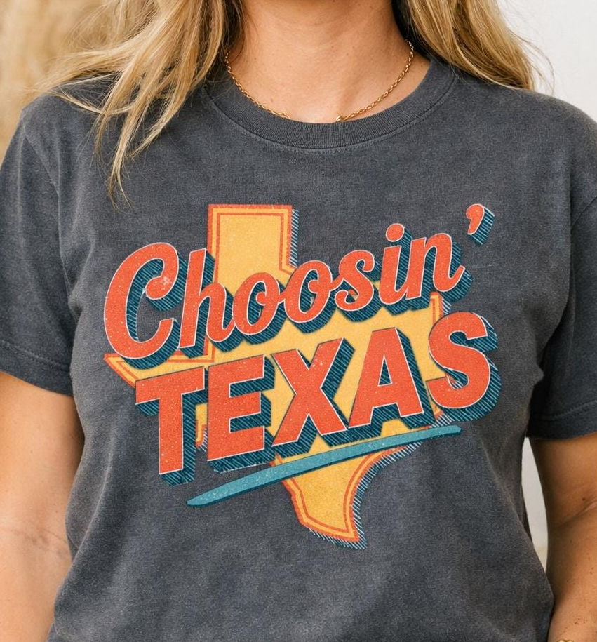 Retro Texas Graphic Tee, Distressed Western State Outline Shirt