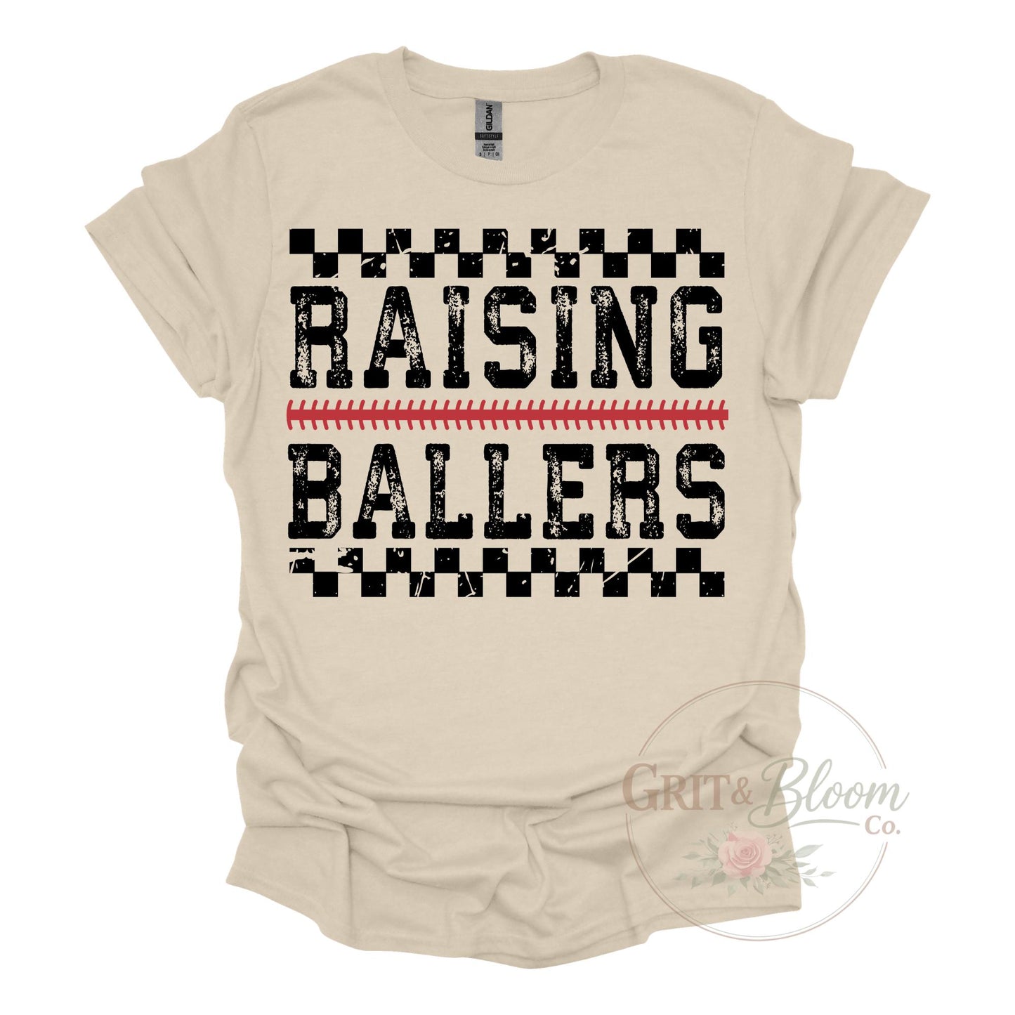 Raising Ballers Baseball Mom Shirt | Game Day Sports Tee