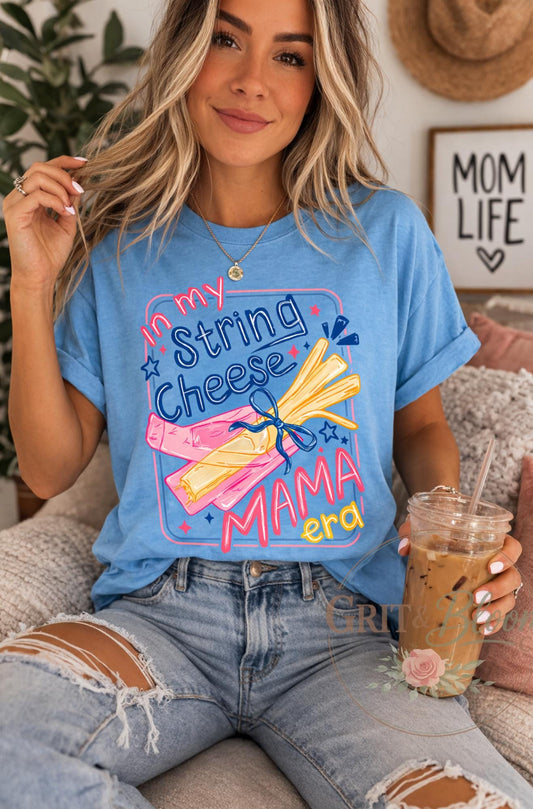 String Cheese Mama Era Shirt | Funny Mom Life Toddler Mom Tee