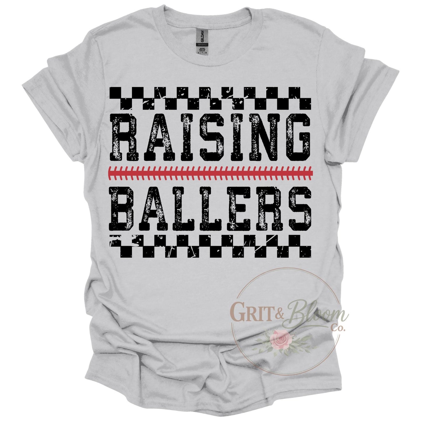 Raising Ballers Baseball Mom Shirt | Game Day Sports Tee