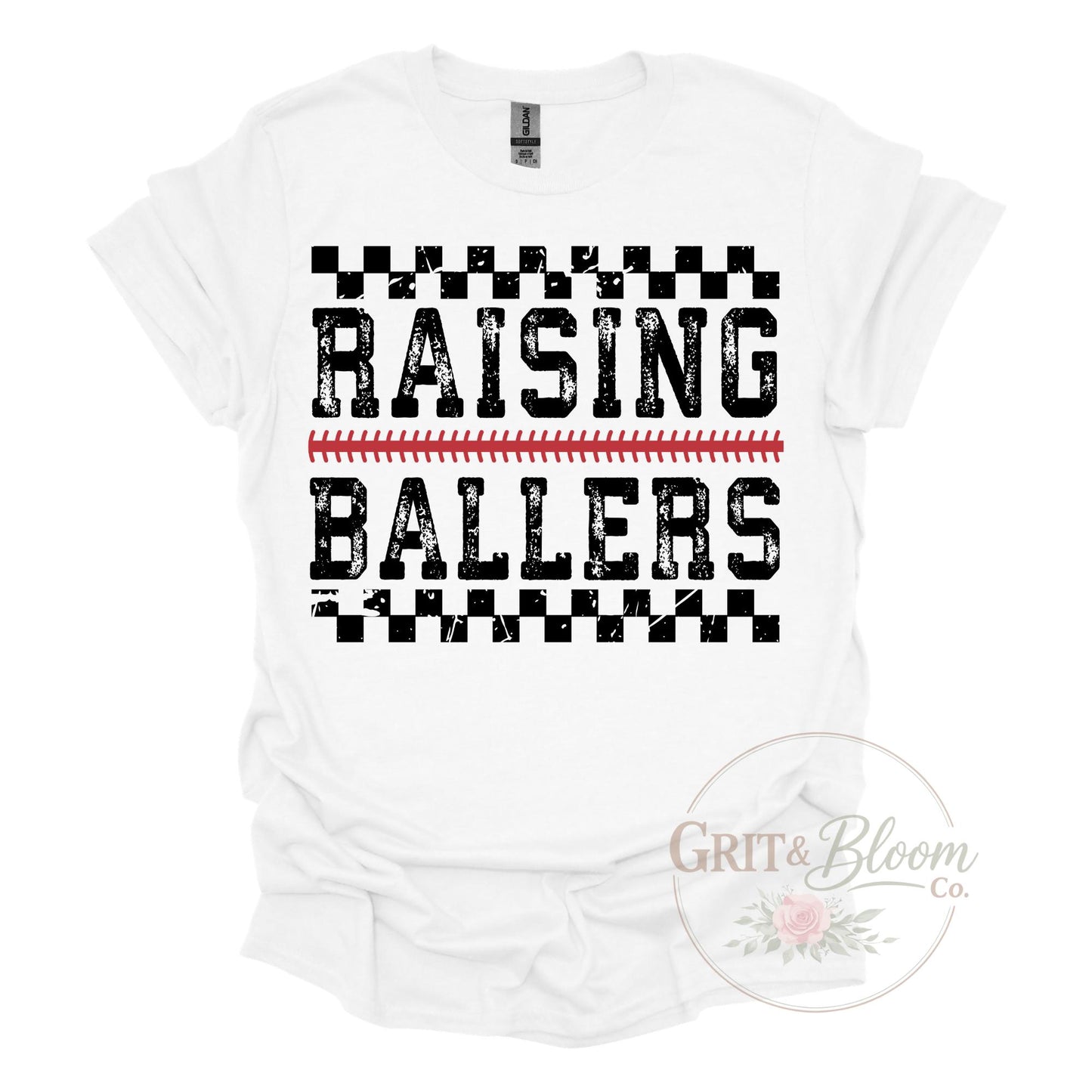Raising Ballers Baseball Mom Shirt | Game Day Sports Tee
