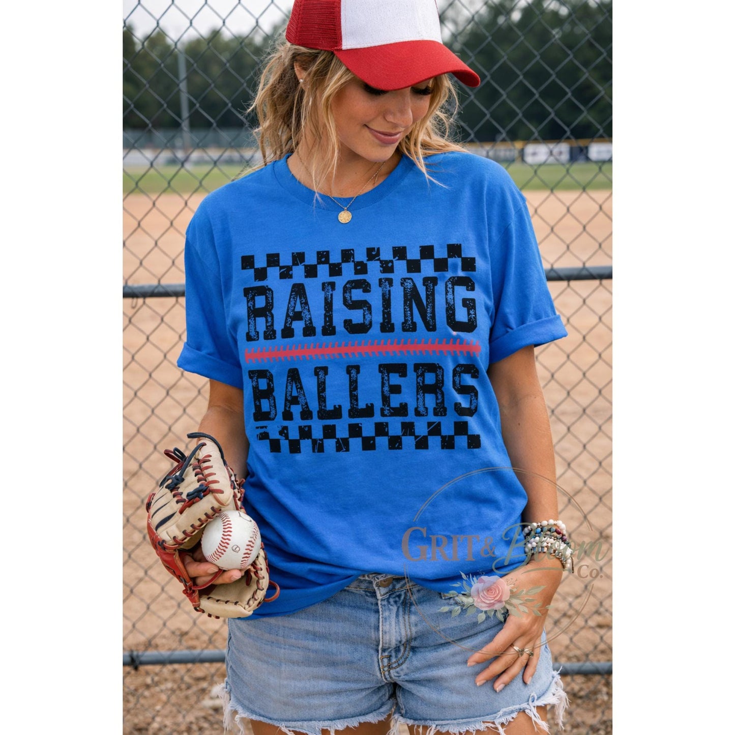 Raising Ballers Baseball Mom Shirt | Game Day Sports Tee