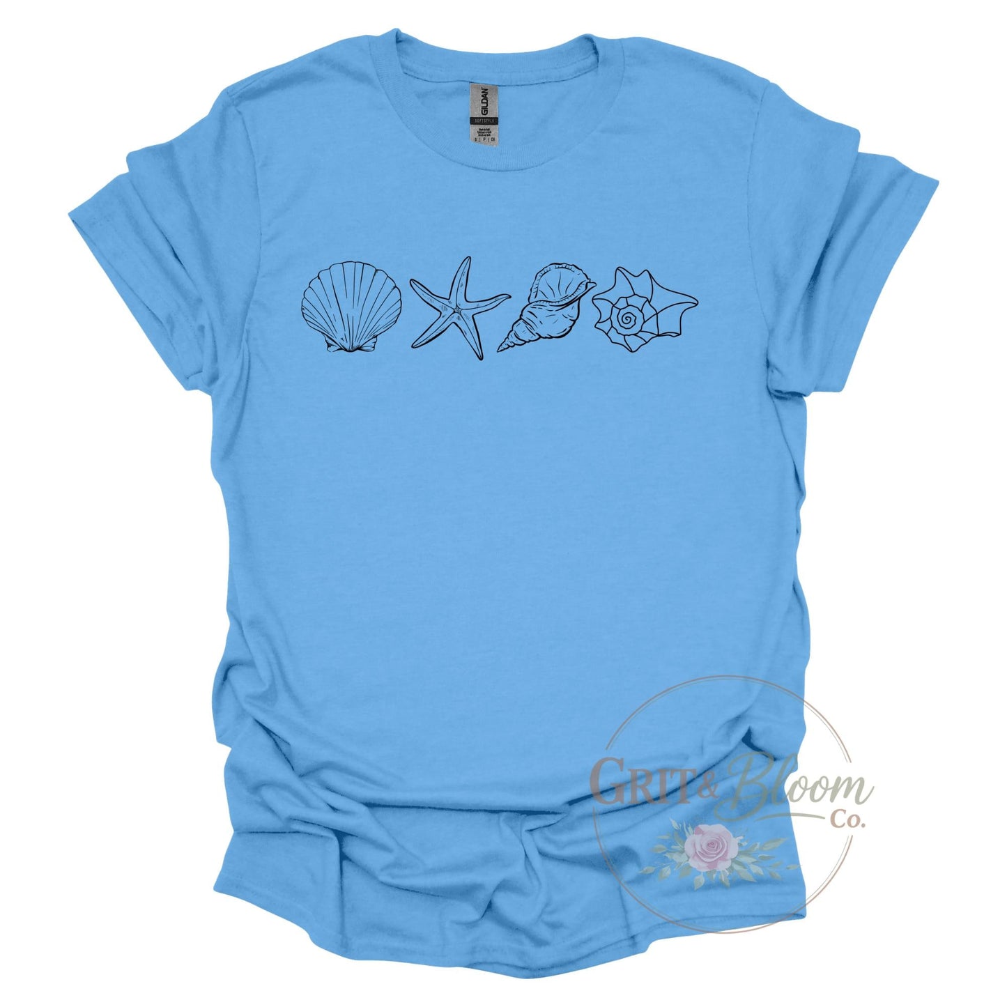 Seashell Graphic Tee | Minimalist Beach Lover Summer Shirt