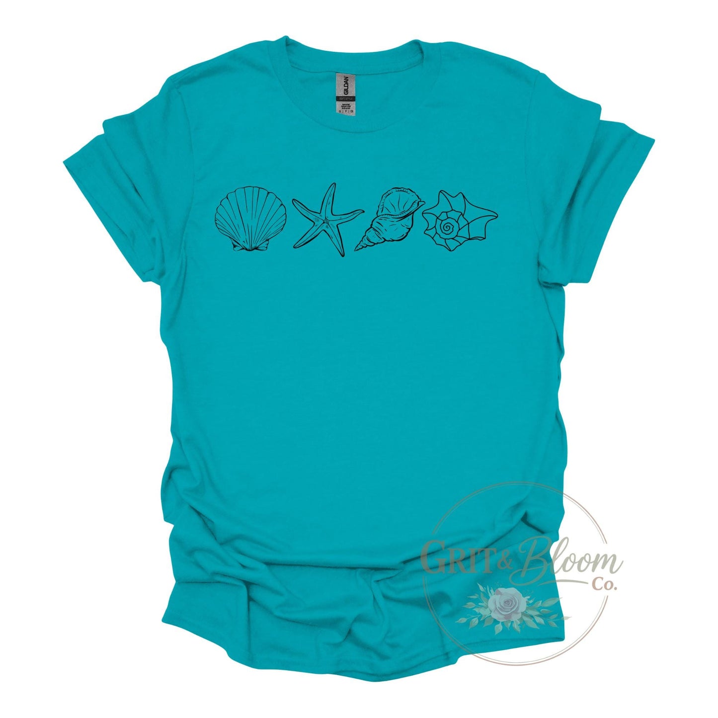 Seashell Graphic Tee | Minimalist Beach Lover Summer Shirt