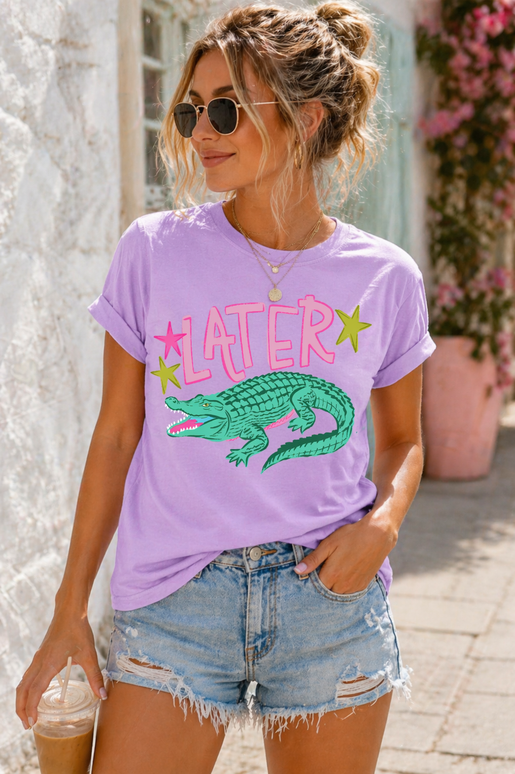 Later Alligator Graphic Tee | Funny Matching Shirt