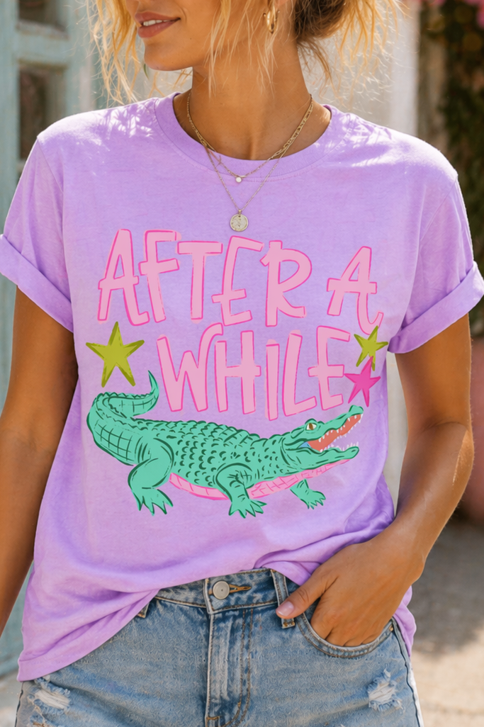 After A While Crocodile Tee | Funny Summer Shirt