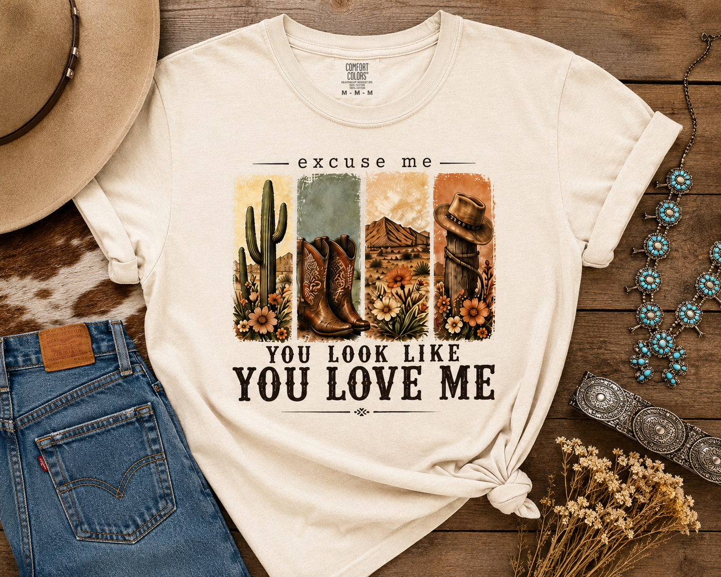 Excuse Me Western Graphic Tee | Cowgirl Boho Shirt