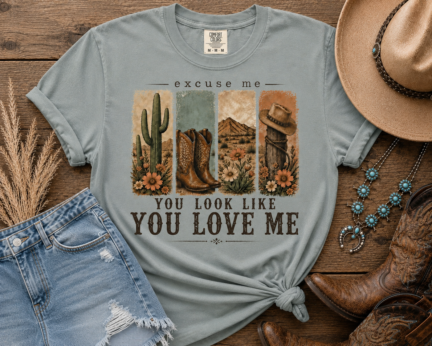 Excuse Me Western Graphic Tee | Cowgirl Boho Shirt