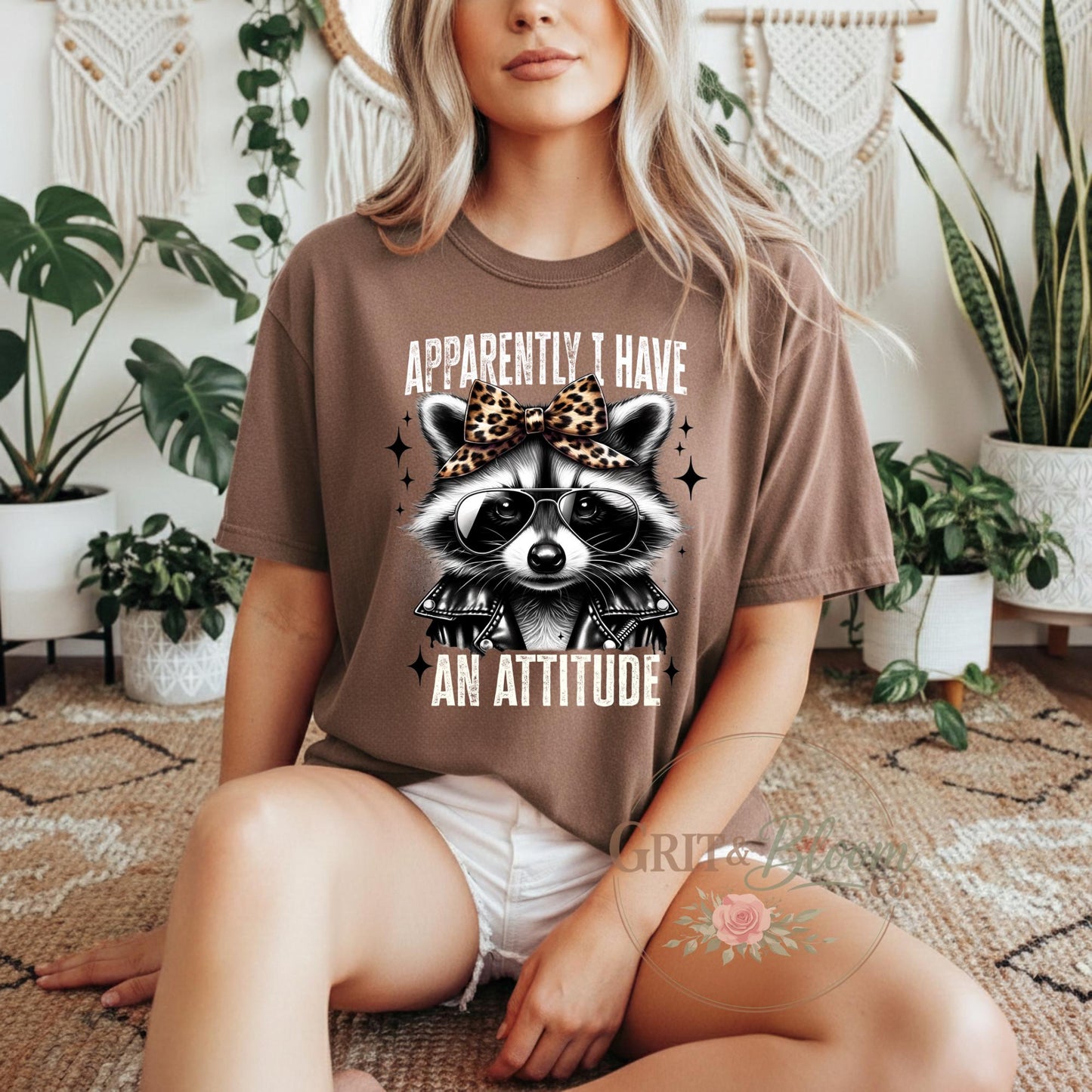 Sarcastic Raccoon Attitude Tee | Funny Sassy Animal Graphic Shirt