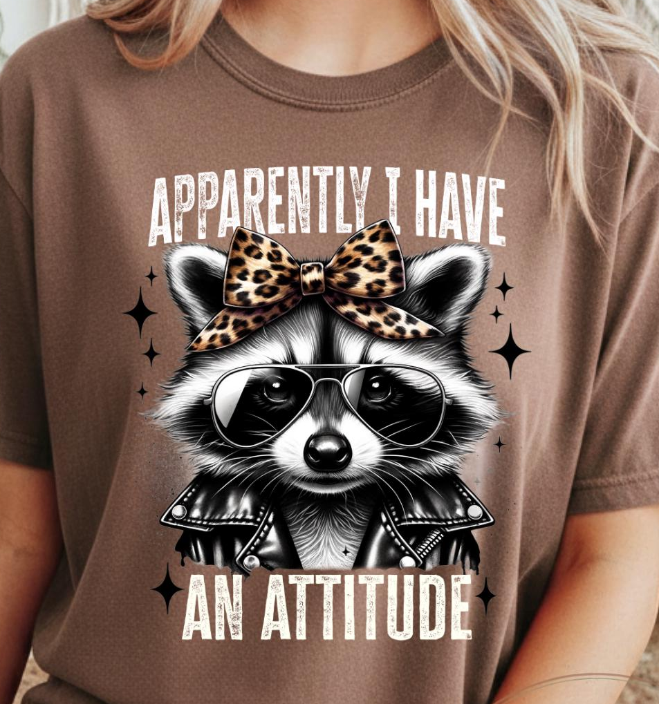 Sarcastic Raccoon Attitude Tee | Funny Sassy Animal Graphic Shirt