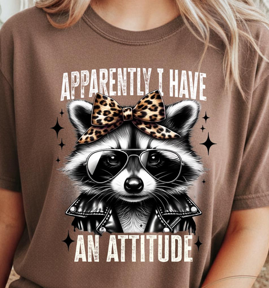 Sarcastic Raccoon Attitude Tee | Funny Sassy Animal Graphic Shirt