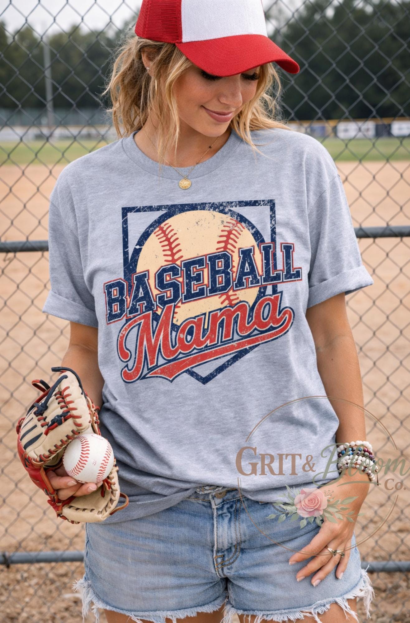 Baseball Mama Graphic Tee | Sports Mom Game Day Shirt